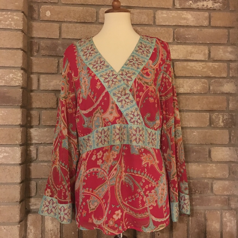 Bright Red Blouse Lane Bryant
